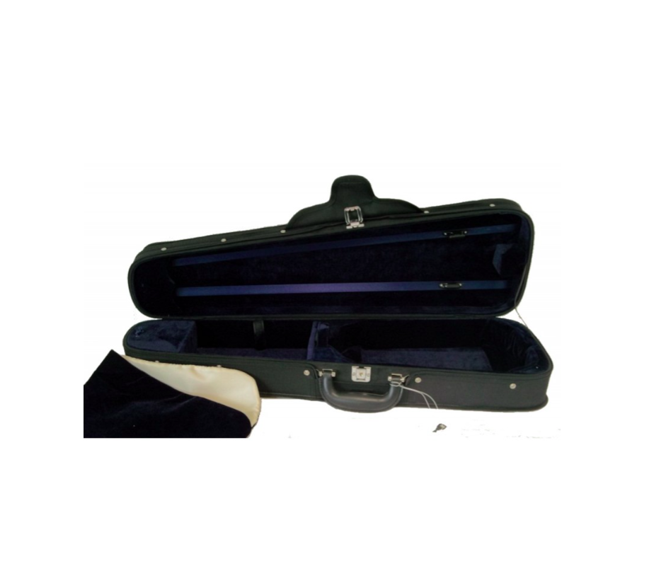 Etui PASSION pour violon 4/4 – forme trapèze noir/bleu