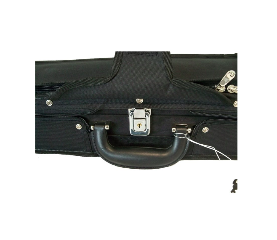 Etui PASSION pour violon 4/4 – forme trapèze noir/bleu