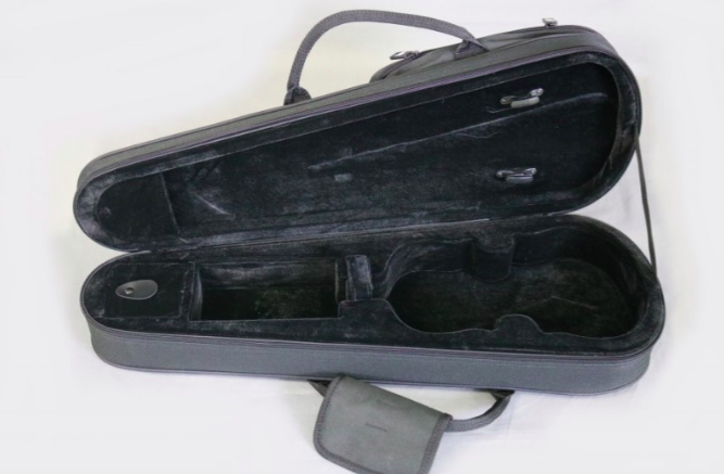 Étui trapèze « S » pour violon 1/2 – Noir/Noir