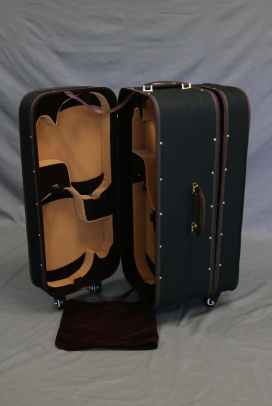 Valise pour 8 violons à roulettes avec poignée télescopique