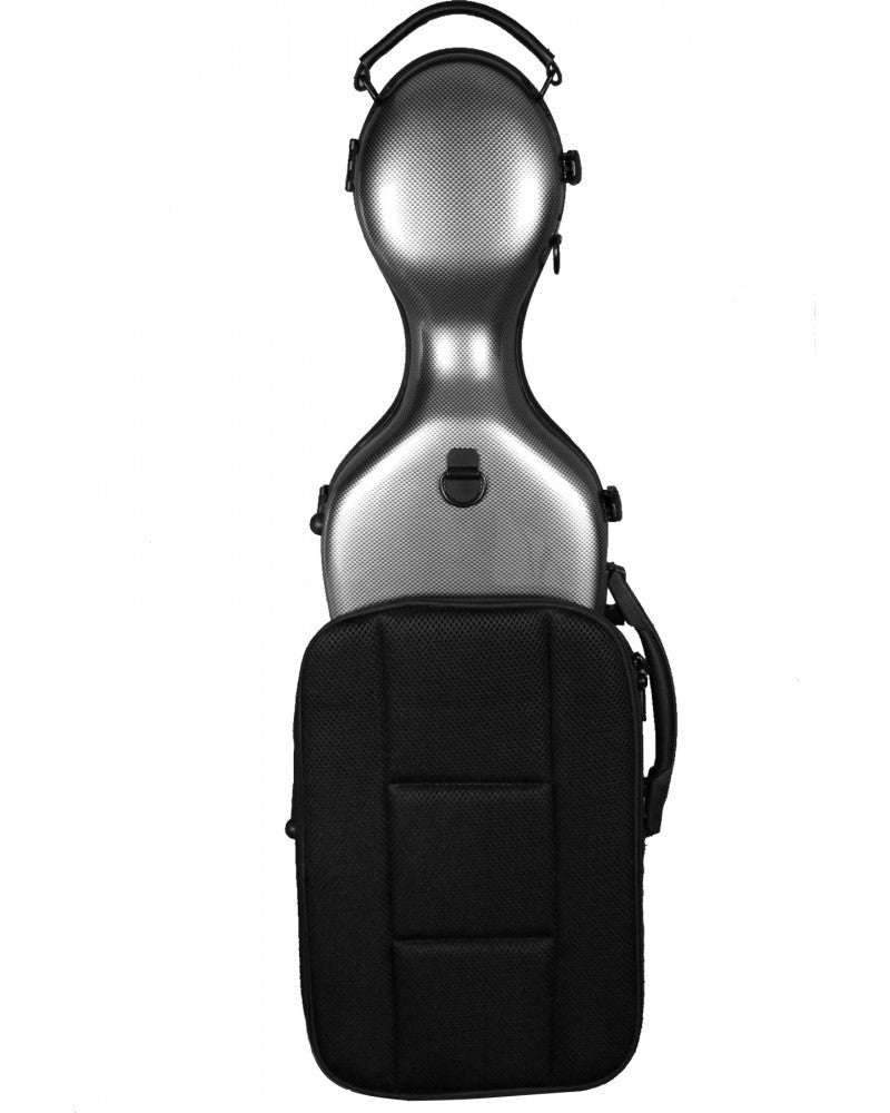 Etui violon 4/4 PC COMPOSITE forme « petit violoncelle » – Tramé carbone