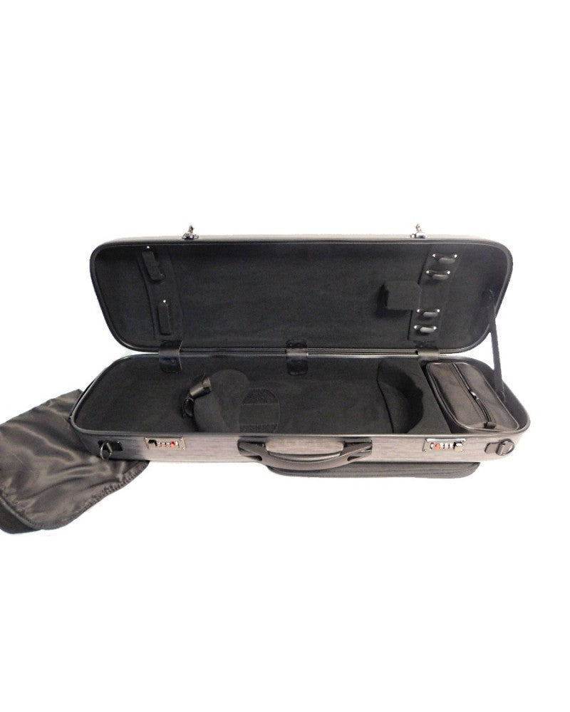 Etui violon 4/4 – 3/4 – 1/2 rectangulaire PC COMPOSITE – BLANC tressé