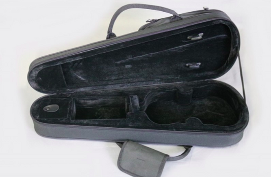 Étui trapèze « S » pour violon 1/2 – Noir/Noir