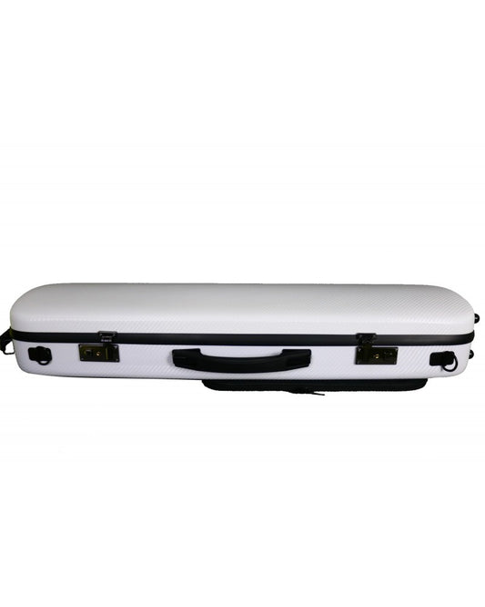 Etui violon 4/4 – 3/4 – 1/2 rectangulaire PC COMPOSITE – BLANC tressé